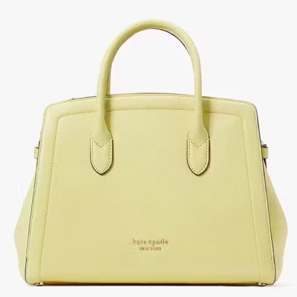 kate spade Handbags - Kate Spade Knott Yellow Pebbled Leather Vintage Medium Shoulder Bag w Strap
